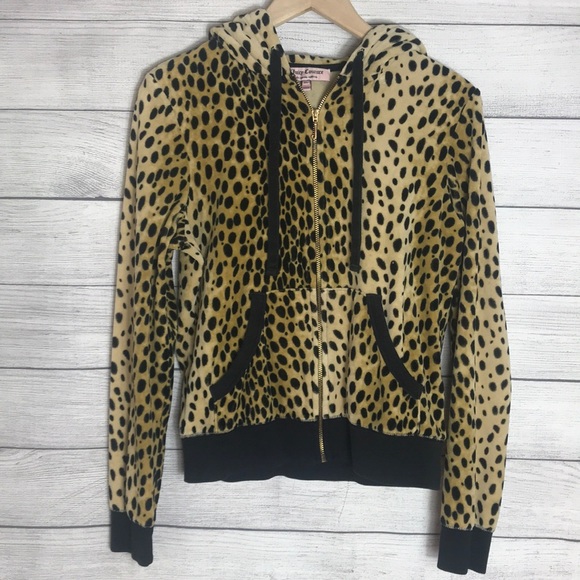 Juicy Couture Tops - Juicy Couture Leopard Zip-up Hoodie